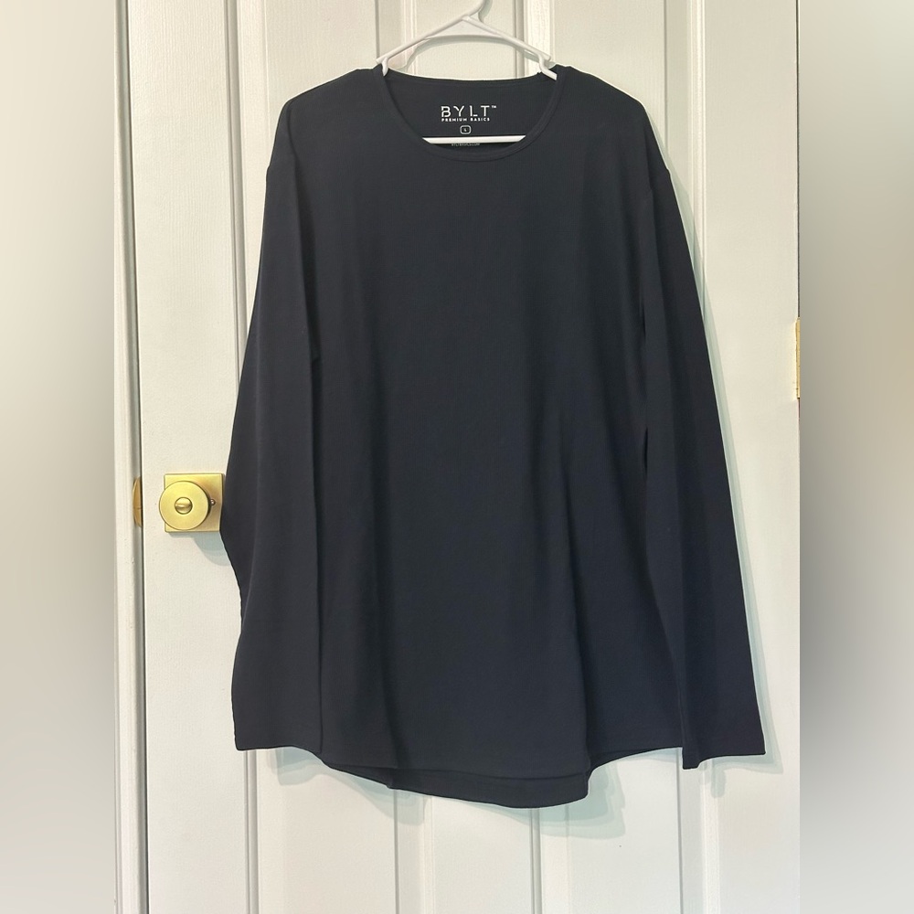 BYLT Men's NAVY Long Sleeve Shirt